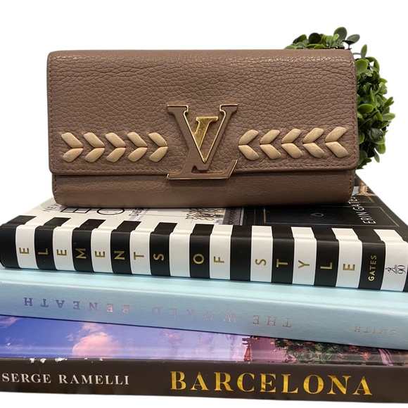 Auth. Louis Vuitton Portefeuille Capucines Taurillon Leather Long Wallet Braided - Picture 16 of 16